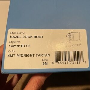 Jack Rogers Hazel Duck Boot-Midnight Tartan  Tried on but never worn